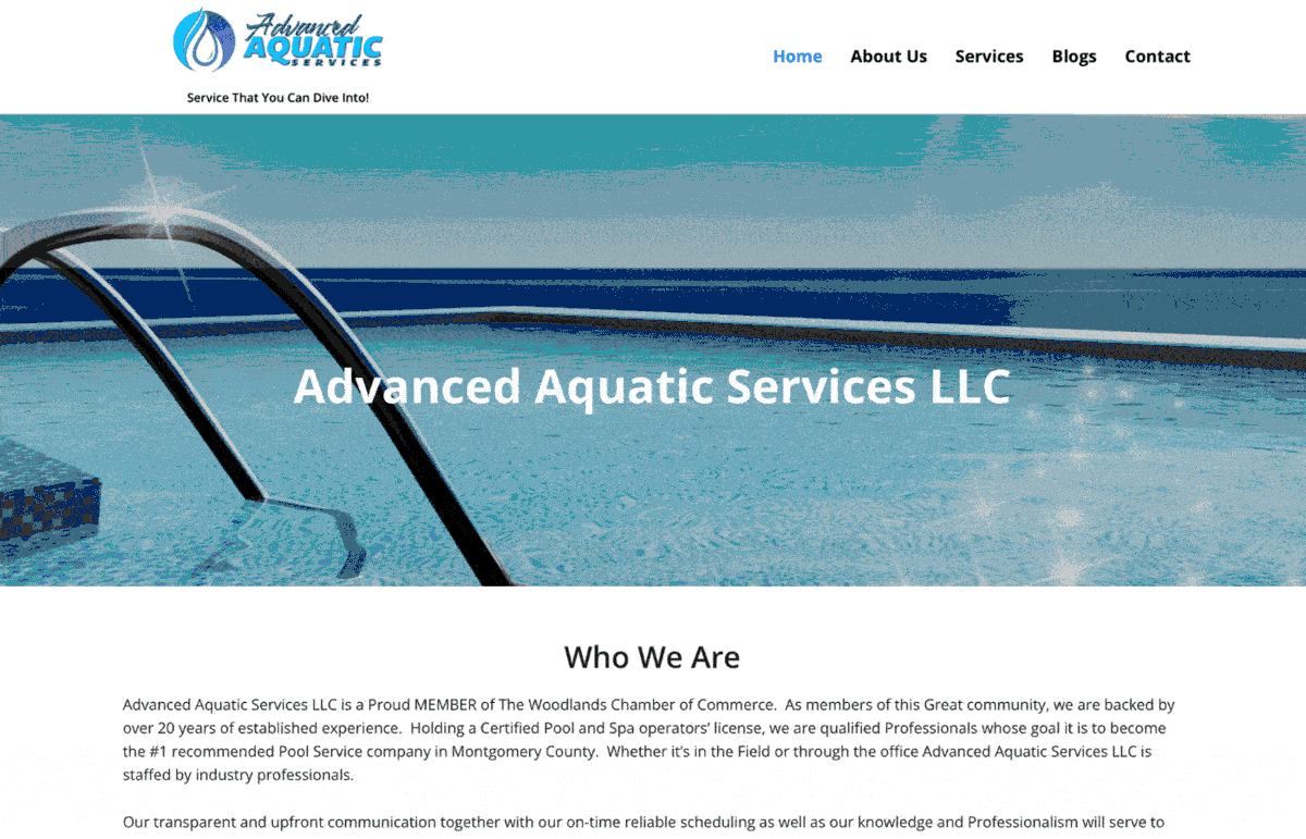 Advance Aquaticservices Website Design
